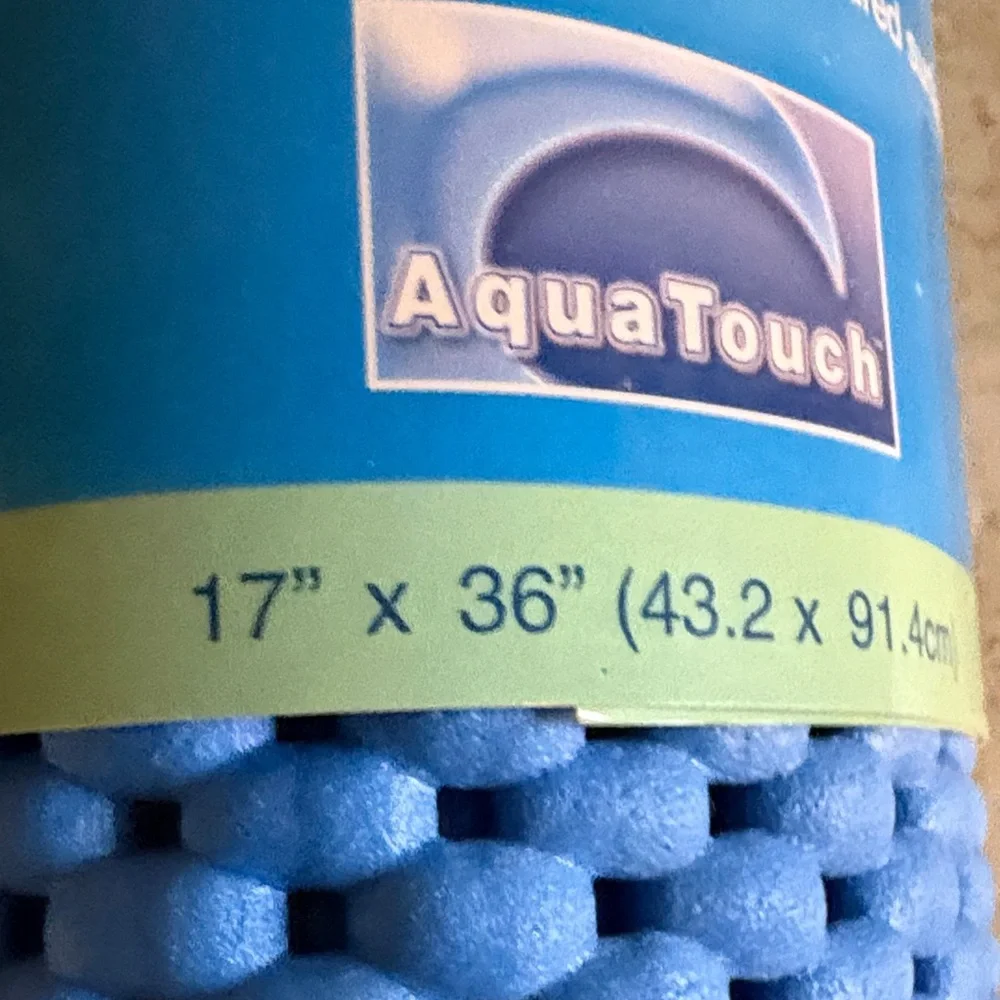 Blue Cushioned Bath Mat